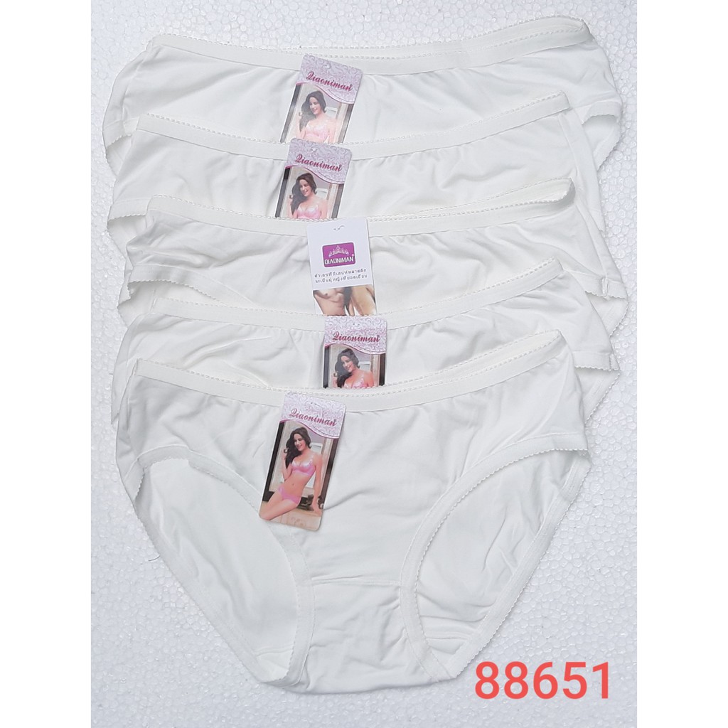 [màu trắng] 10 cái Quần lót nữ Thái Lan 100% Thun Cotton mềm mịn thoáng mát