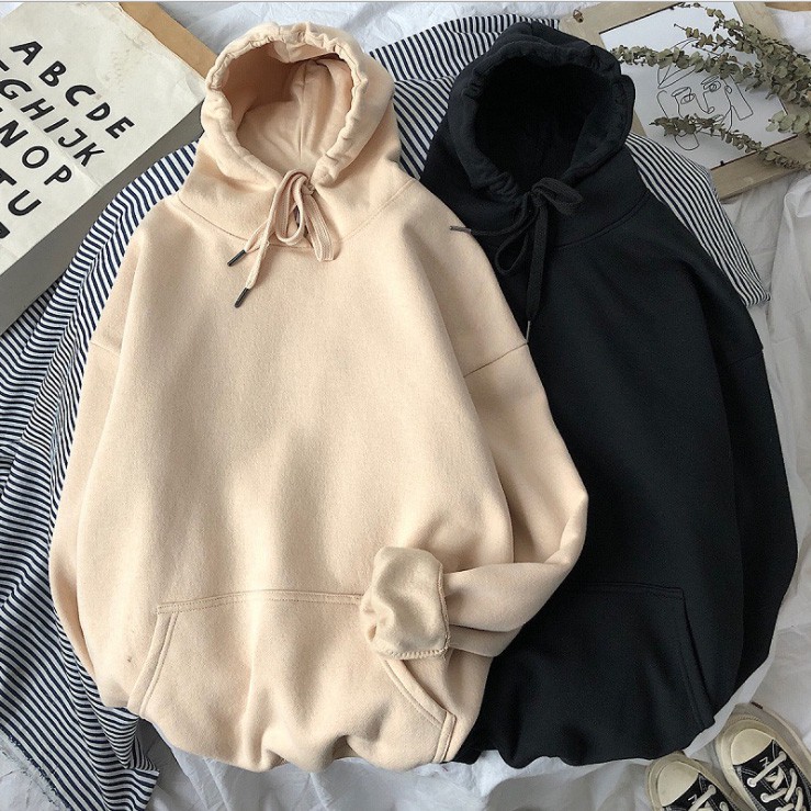 Áo nỉ bông hoodie nam nữ form rộng, áo sweater có mũ unisex