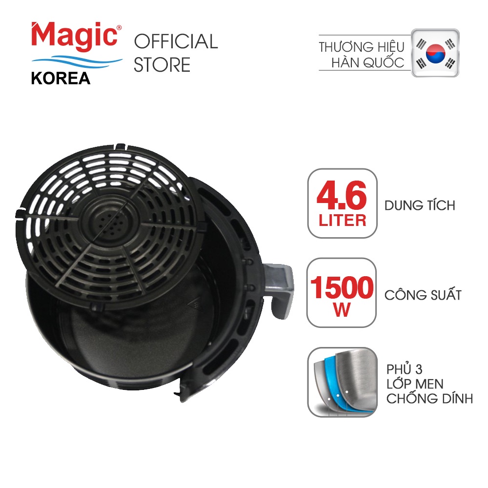 [Mã ELHADEV giảm 4% đơn 300K] Nồi chiên nướng chân không Magic Korea A-802 4.6L - Đỏ