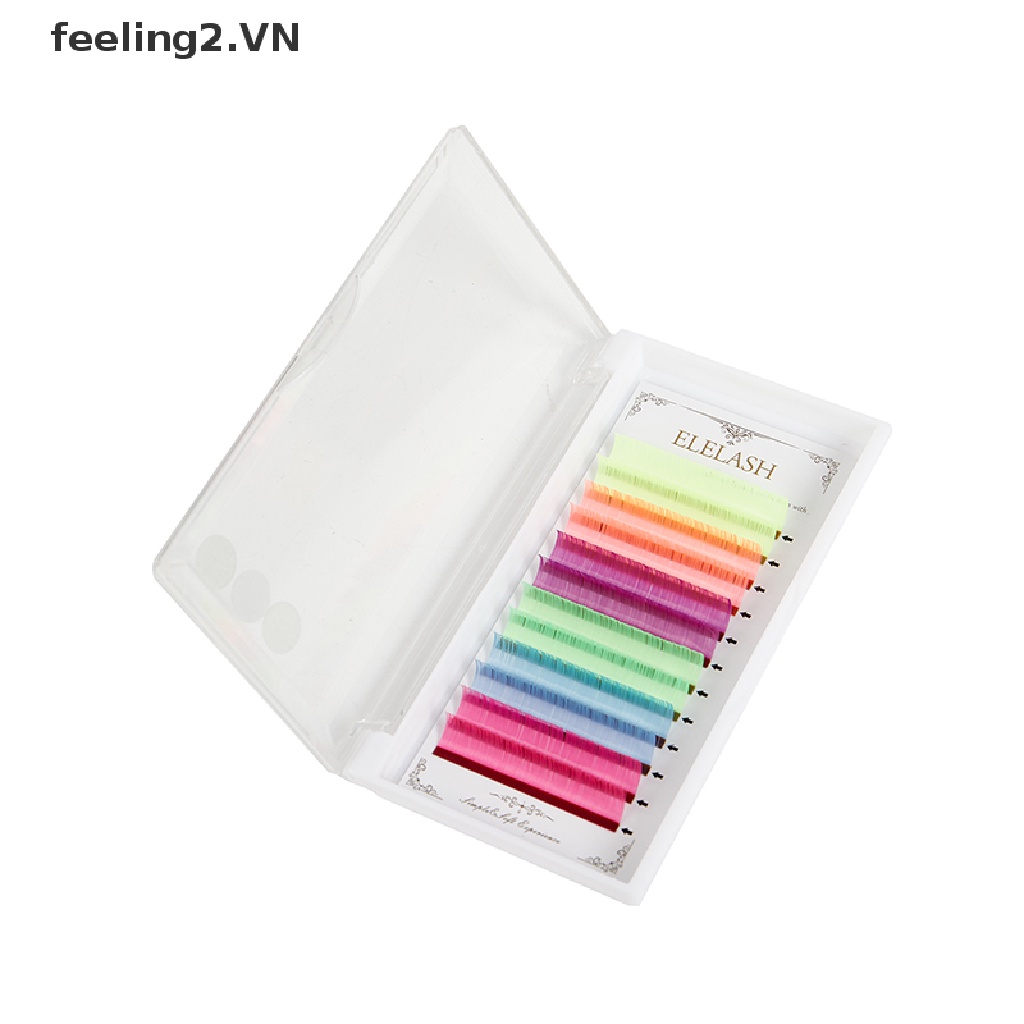 (VNfeel) Lông Mi Giả Màu Xanh Lá Cây Phát Sáng Trong Bóng Tối