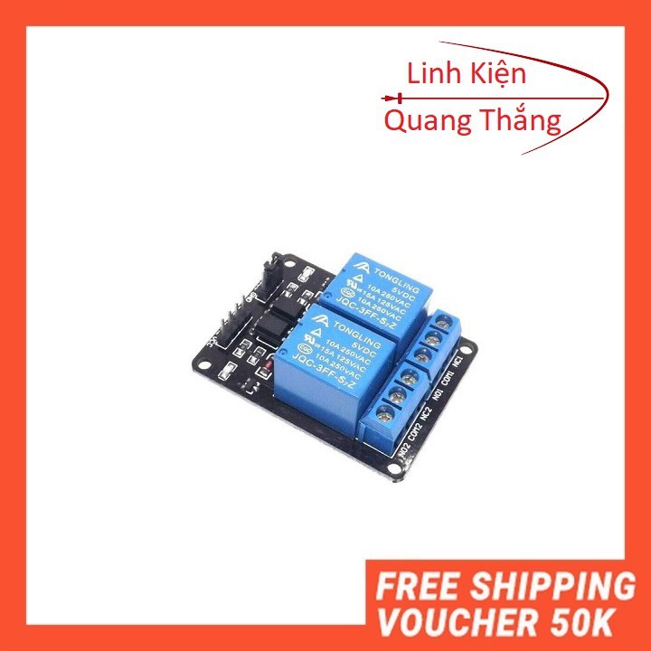 Module relay 5v 2 kênh có opto cách ly 5vdc - relay opto relay 5v  Linhkiendientubk