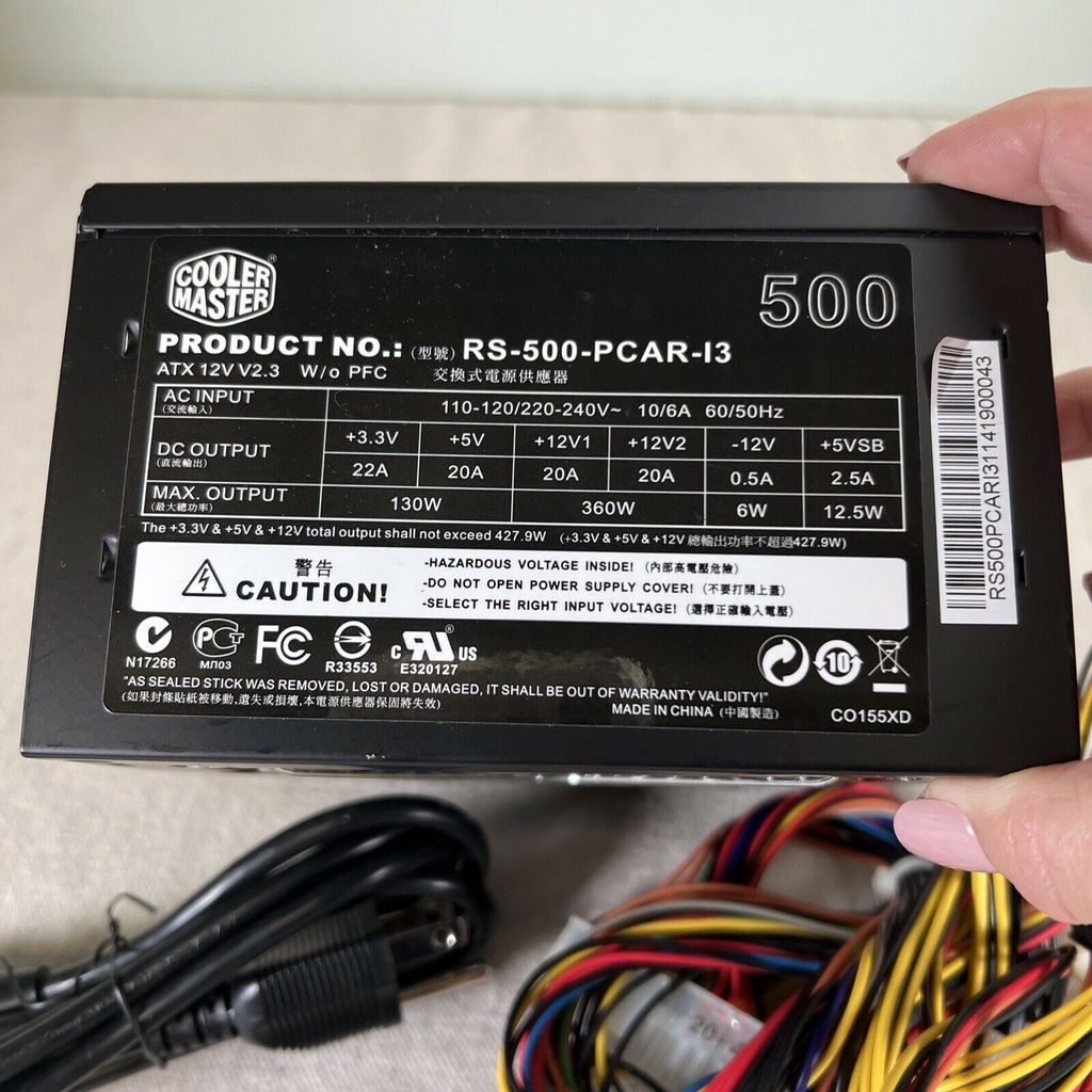 Nguồn Cooler Master 500W (RS-500-PCAR-I3) - Đã Qua Sử Dụng