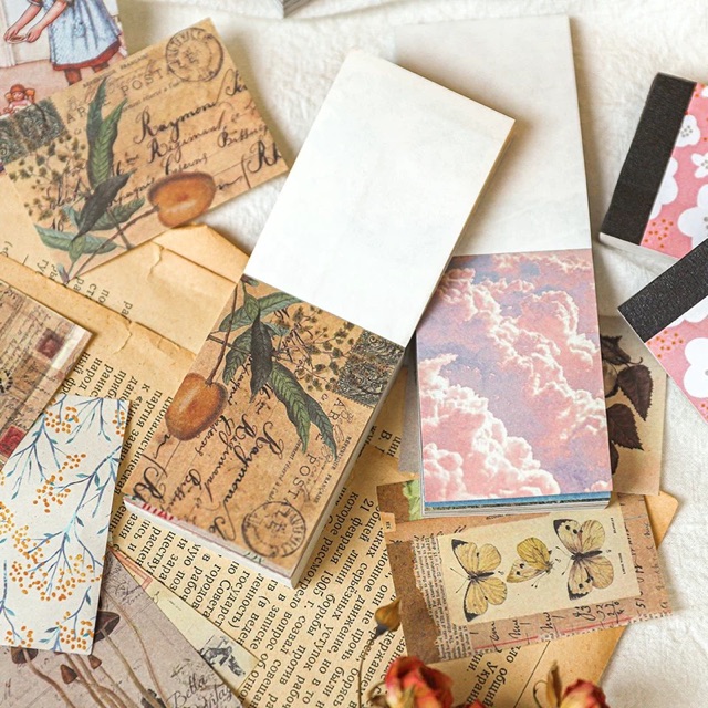 Tập 100 tờ giấy dùng để trang trí sổ, planner, album, penpal 🌿