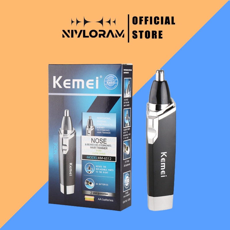 Máy tỉa lông mũi Kemei KM-6512 dùng pin AA tiện lợi Có Thể Mang Theo Bên Mình Mọi Lúc Mọi Nơi