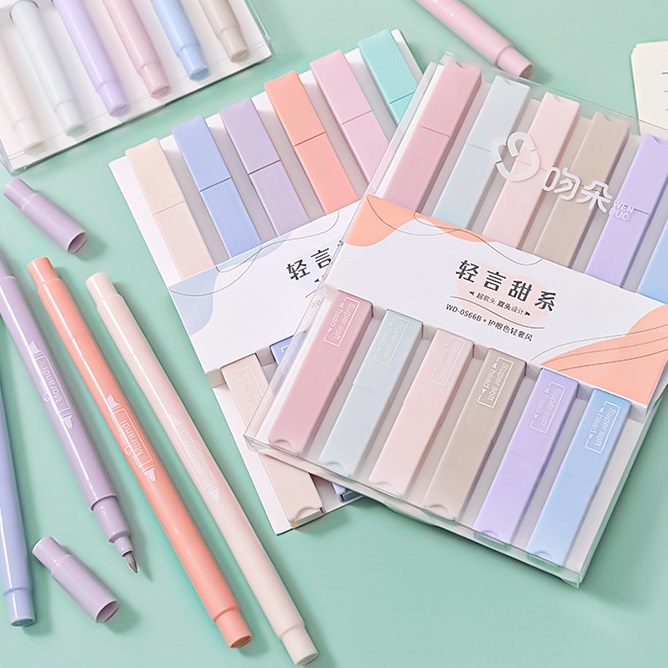 Bút highlight dạ quang màu pastel cho học tập và làm việc-BHL01