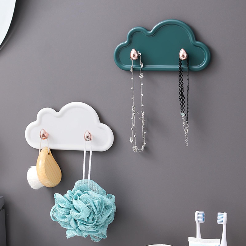 Giá Đỡ Chìa Khóa Bằng Nhựa Tự Dính Hình Đám Mây Sáng Tạo