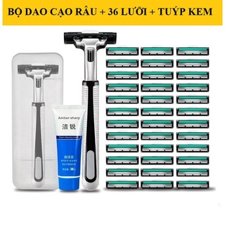 Bộ dao cạo râu kèm 36 lưỡi dao cạo cao cấp