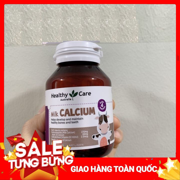 [CHÍNH HÃNG] Viên Uống Canxi Milk Calcium + DHA Healthycare, Bổ Sung Canxi Và DHA Cho Bé