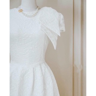đầm xốp nơ vai 10118