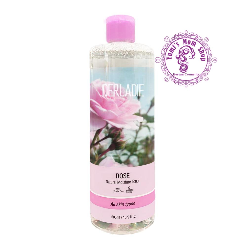 Nước Hoa Hồng Cấp Ẩm Derladie Rose Natural Moisture Toner 500ml