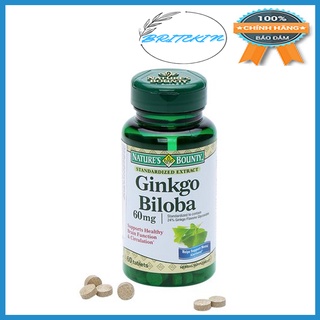 Viên Uống Bổ Não Ginkgo Biloba 60mg Nature's Bounty Hộp 60 viên