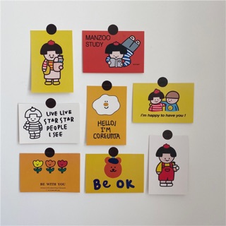 Set postcard dán tường decor ulzzang (không gồm stick dán tròn)