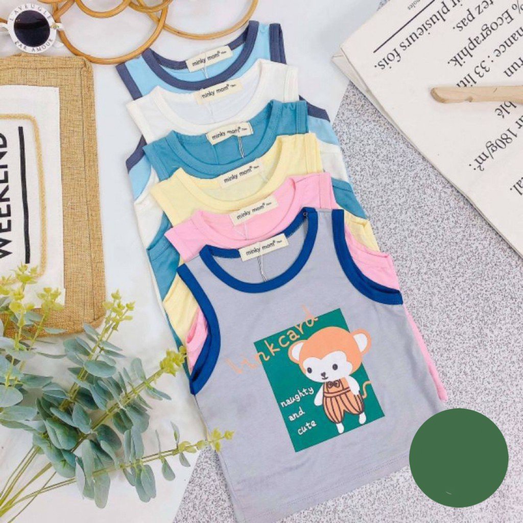 Áo ba lỗ bé trai, áo thun lạnh in họa tiết mặc mát ngày hè