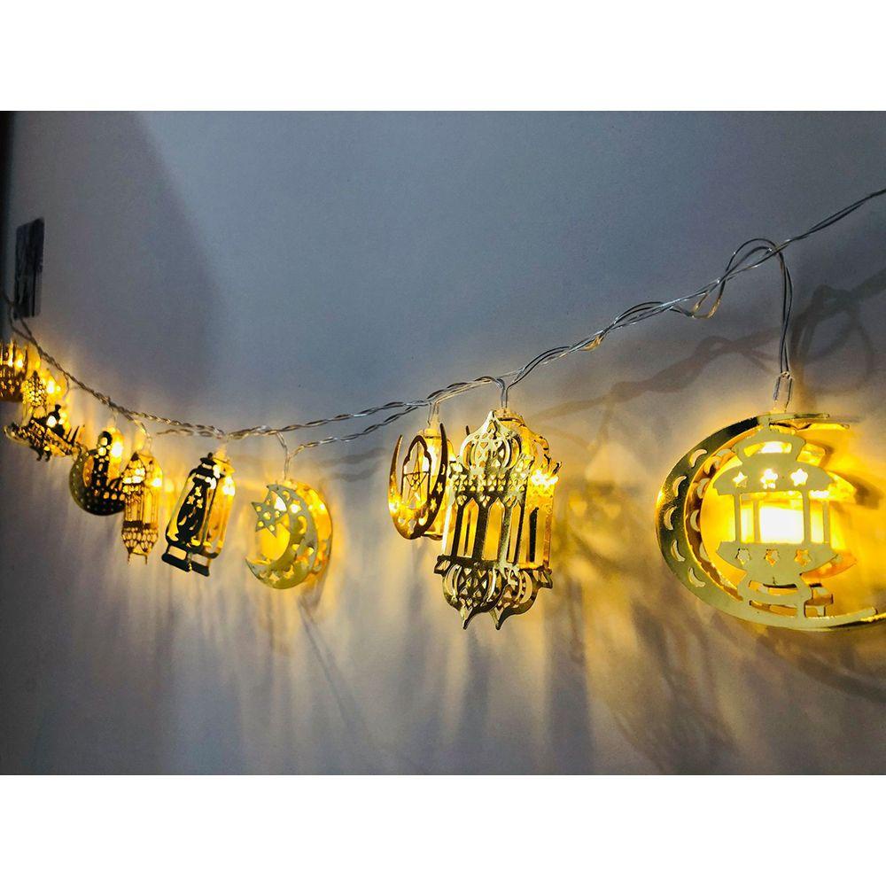 Dây Đèn LED 10 Bóng 1.65m Hình Trăng Sao Trang Trí Tiệc