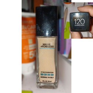 pass kem nền Maybelline fit me màu 120 30ml