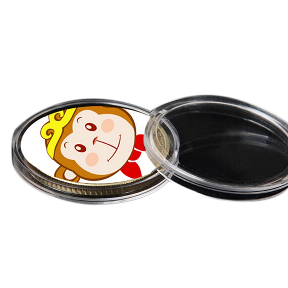 Set 10 hộp tròn đựng đồng xu 45mm bằng nhựa