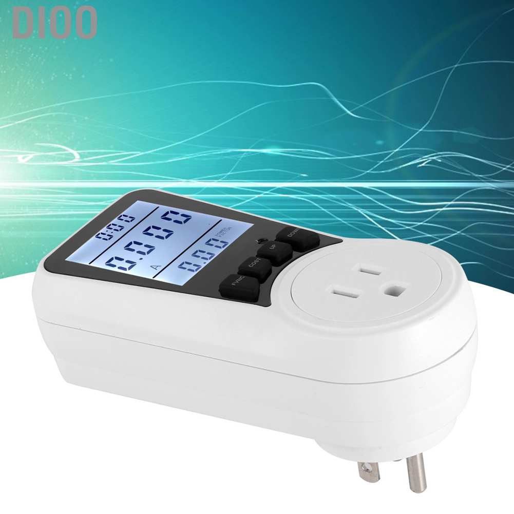 Dioo Energy Monitor KWh Intelligent Power Meter Plug Socket Electricity Usage
