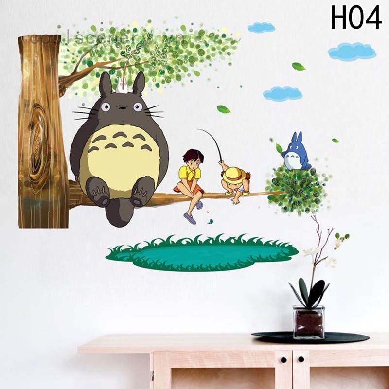 Sticker dán tường phong cách hoạt hình Totoro dễ thương | Shopee Việt Nam