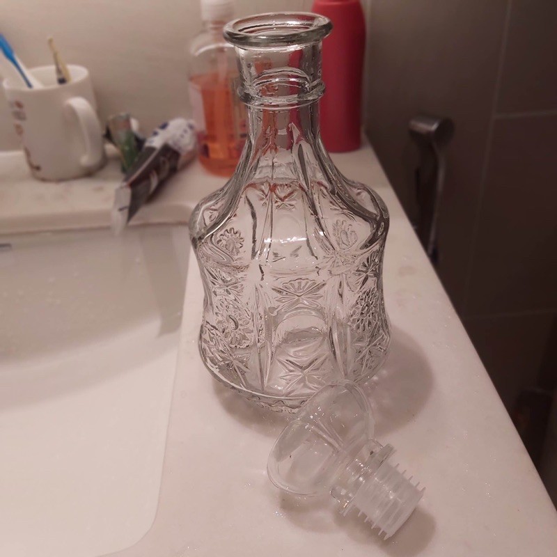 CHAI THUỶ TINH ĐỰNG RƯỢU 750ml nút thuỷ tinh tròn