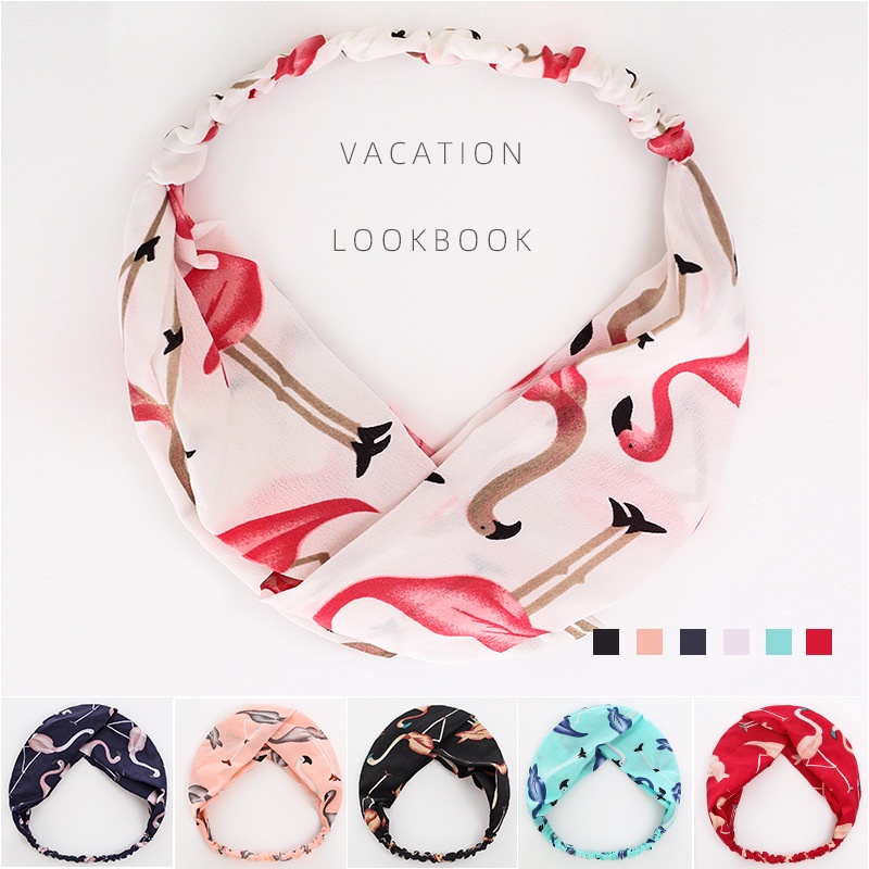 Mới Băng Đô Cài Tóc In Họa Tiết Hồng Hạc / Kẻ Sọc / Chấm Bi / Kẻ Sọc / Kẻ Sọc / Kẻ Sọc Cho Nữ