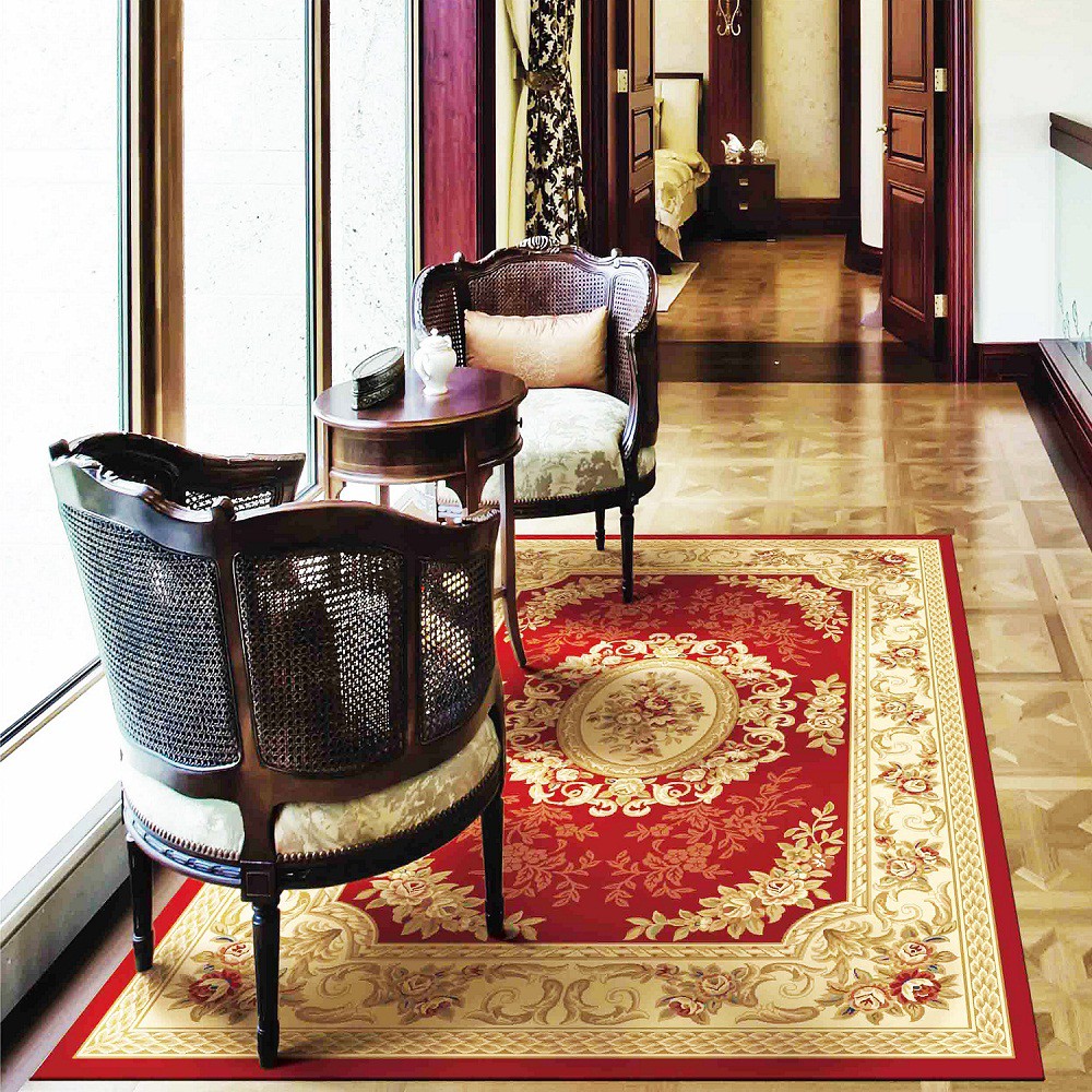 Thảm Nhung Nỉ Trải Sàn Họa Tiết Tân Cổ Điển - Thảm trải sàn 3D