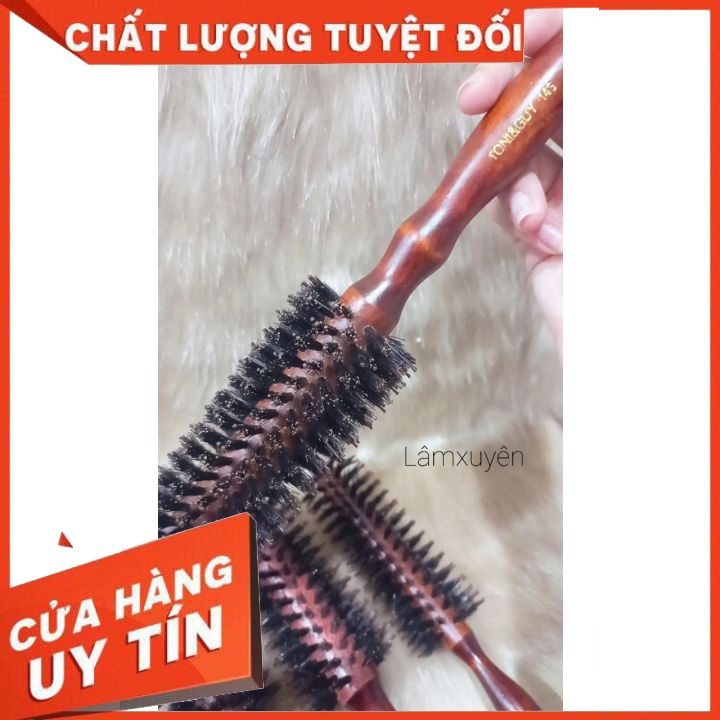 LƯỢC TRÒN SẤY TÓC TẠO KIỂU CÁN GỖ cao cấp bắt tạo lọn phồng tóc