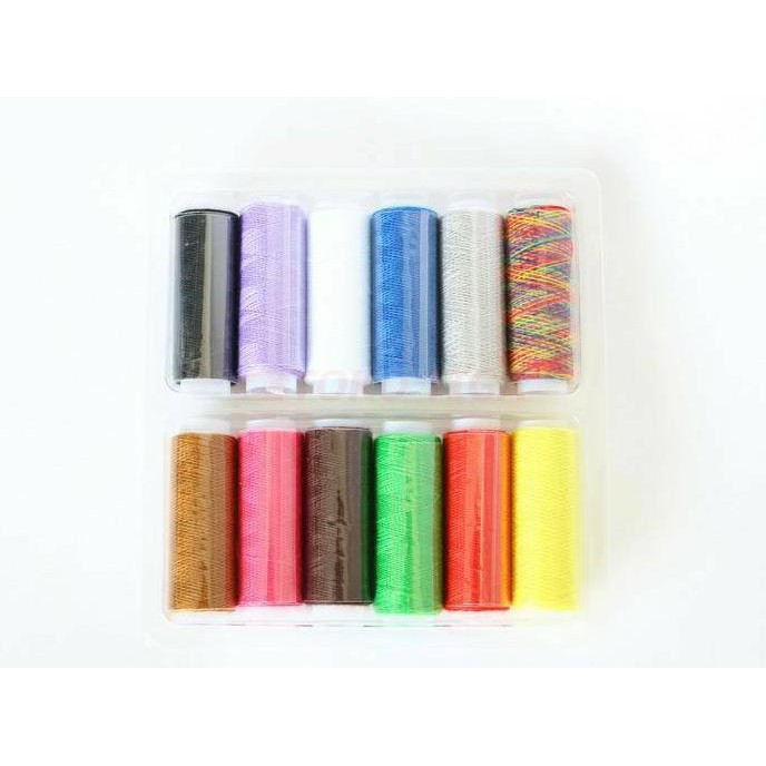 Bộ 12 Cuộn Chỉ May Nhiều Màu Sắc | BigBuy360 - bigbuy360.vn