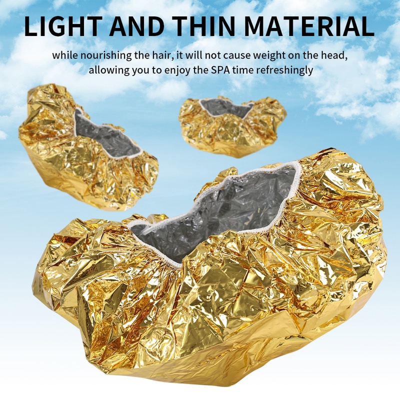 Mũ Trùm Tóc Bằng Lá Nhôm Cách Nhiệt Chống Thấm Nước Đa Năng Dùng 1 Lần Cho Salon Làm Đẹp