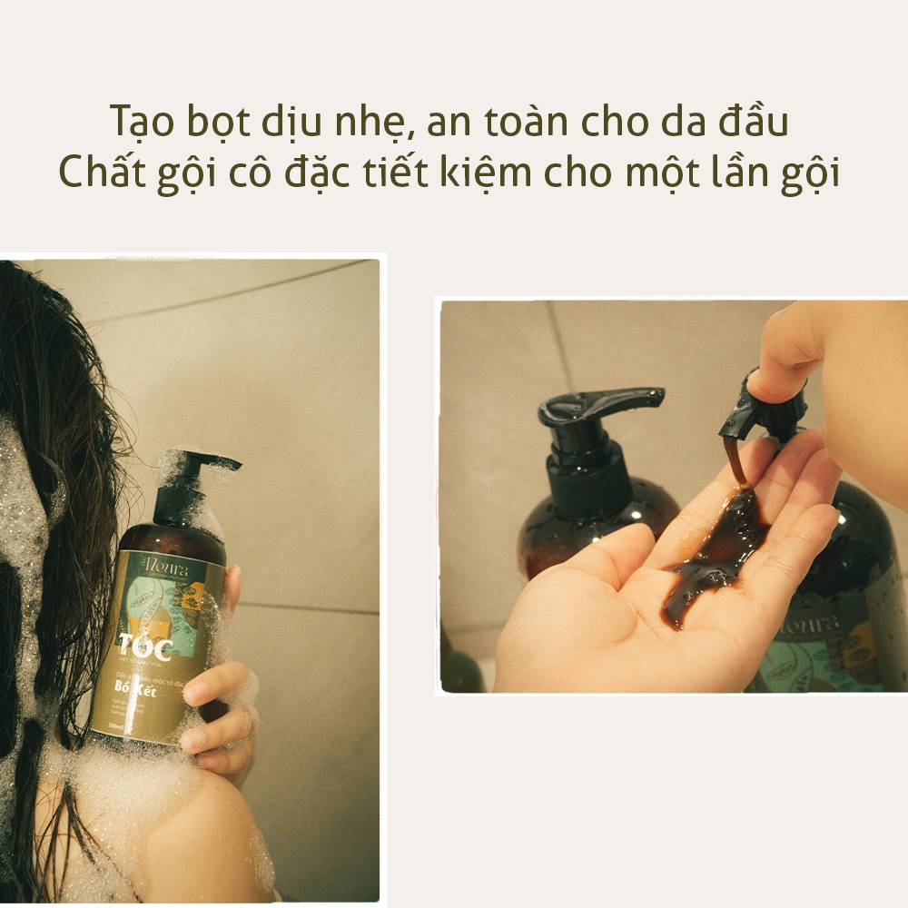 Trọn Bộ Dầu Gội Bồ Kết, Dầu Gội Dầu Xả Dưỡng Tóc Thảo Mộc The Fleura, Ngăn Gàu, Phục Hồi Tóc Hư Tổn, Giảm Rụng, Mọc Tóc
