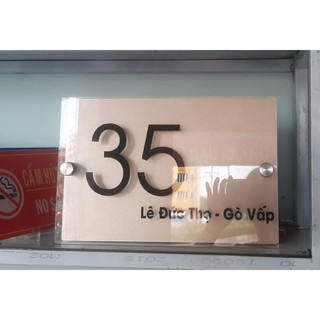 Số nhà sang trọng, đậm chất phương tây(tặng ốc inox)