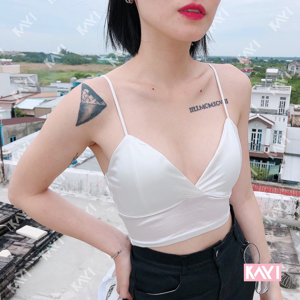 Áo bra phi lụa - A189