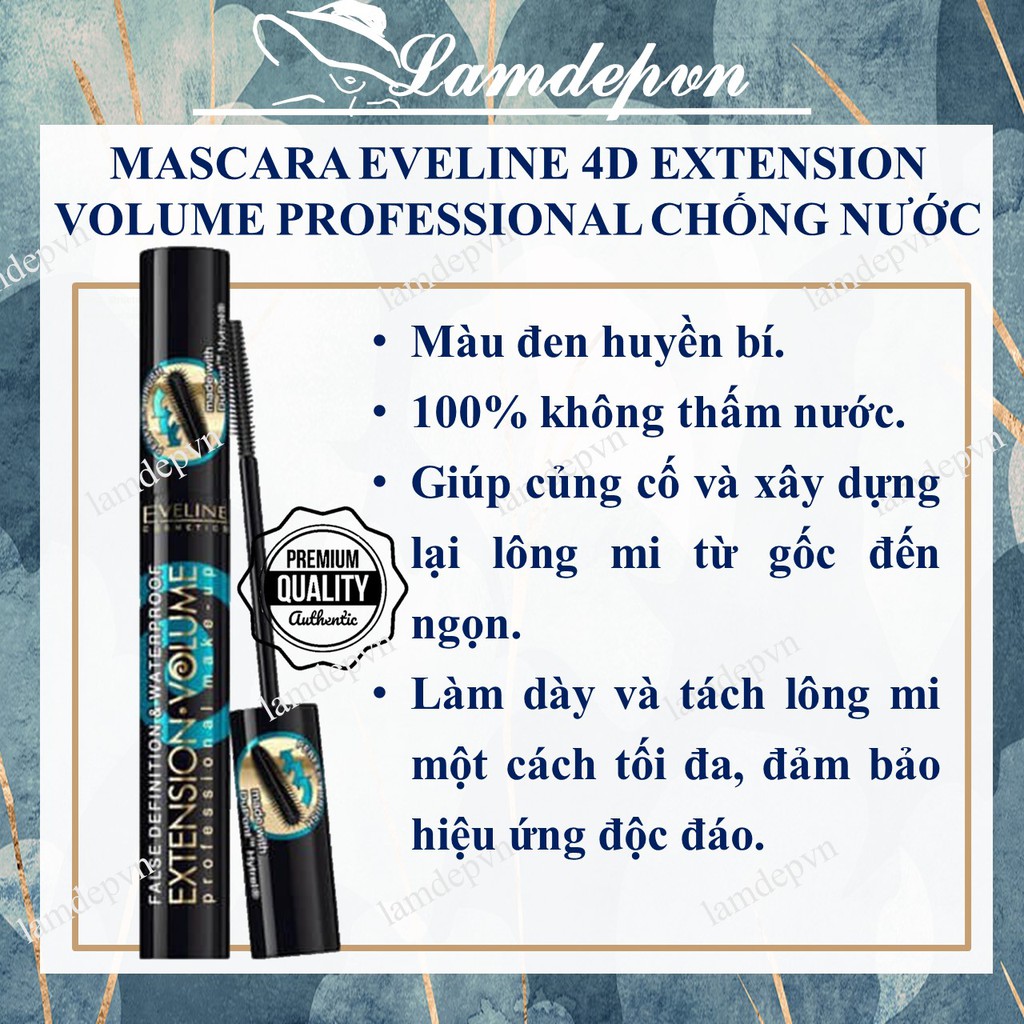 Mascara Eveline 4D Mở Rộng và Siêu Dày Mi