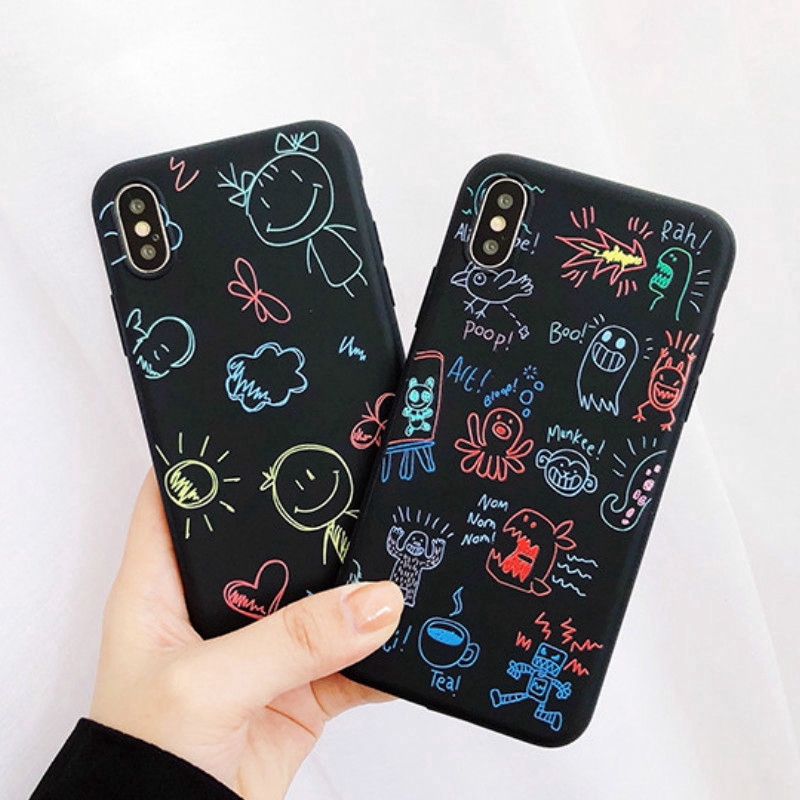 Back Cover Xiaomi Redmi Note 10 Pro 9S 8T 9 8 7 6 5 Pro 5A Prime 4X Hand Painted Cartoon Doodle Soft Silicone Phone Case