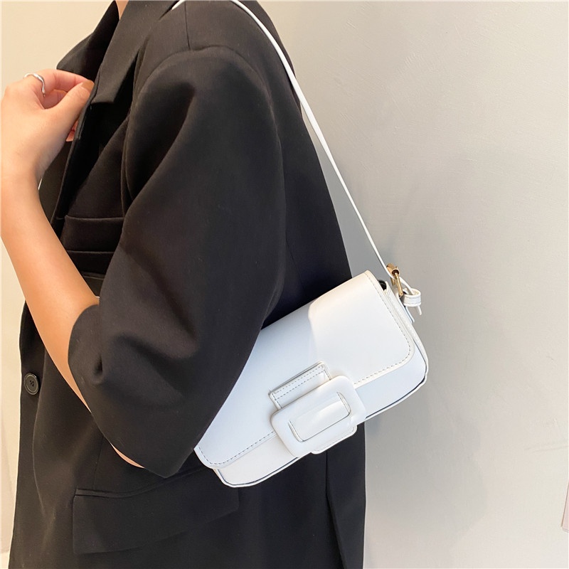 Women's bag 2021 summer new Thailand fashion brand Polly bag simple simple retro single shoulder baguette underarm bag