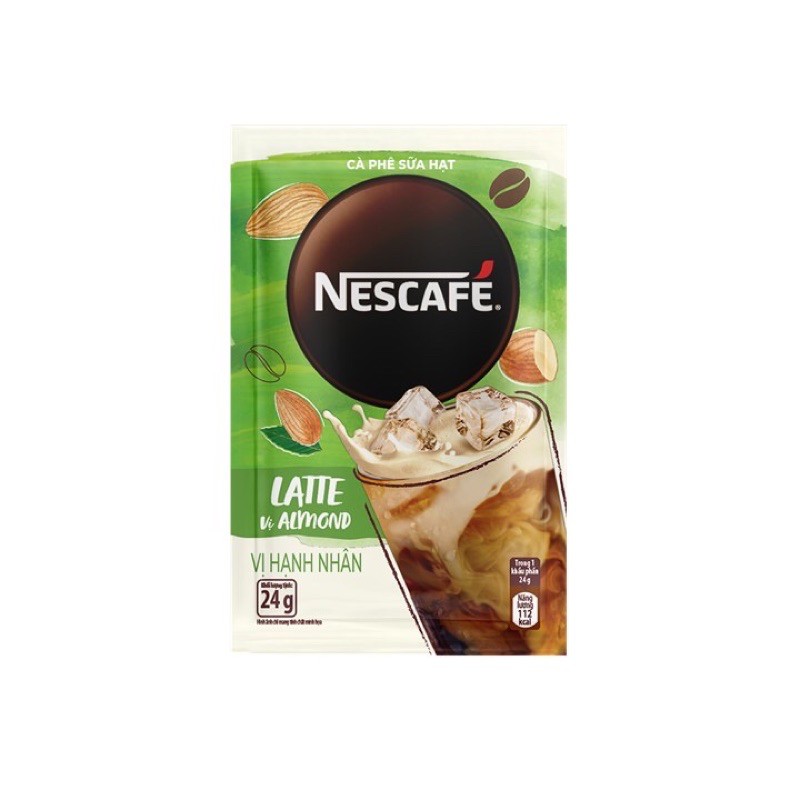 CÀ PHÊ SỮA HẠT LATTE VỊ HẠT PHỈ VÀ HẠNH NHÂN - NESCAFE HỘP 240G