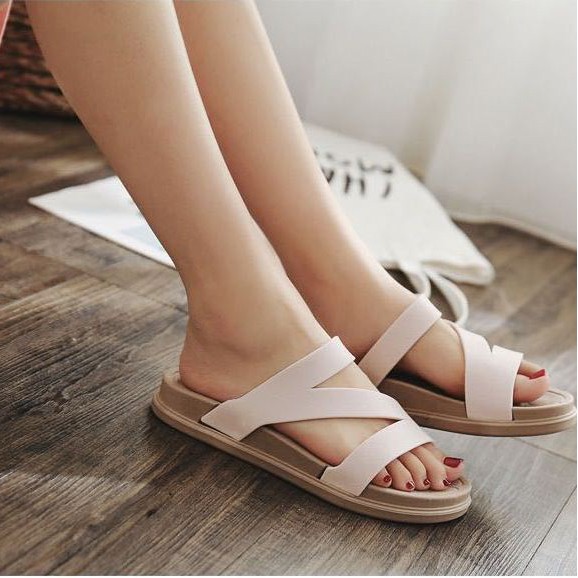 Dép nữ thời trang sandal nữ quai trơn siêu bền đẹp, êm chân DN32