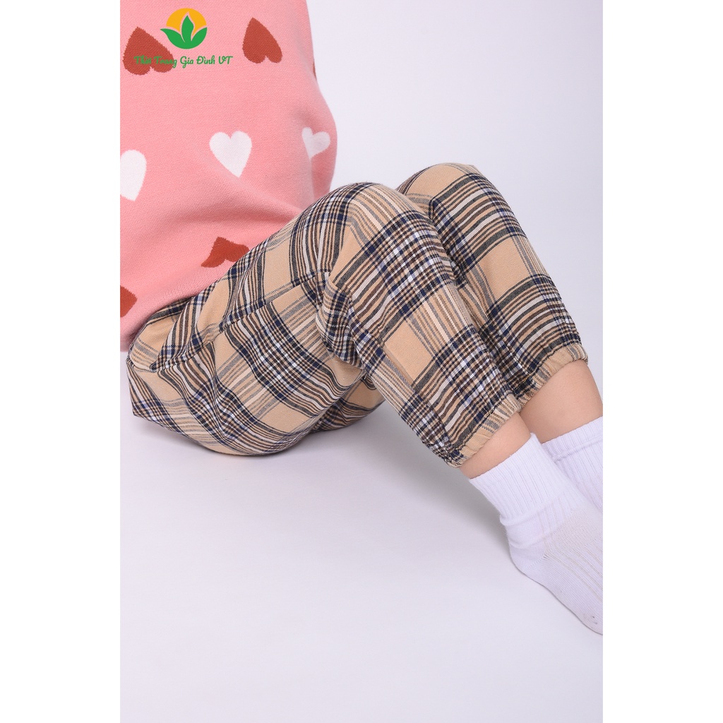 Quần cotton dài bo gấu Việt Thắng kẻ bé Q66.2201