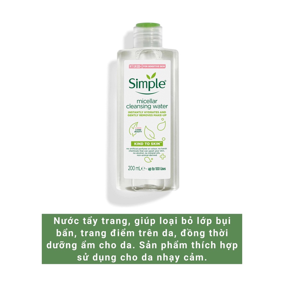 Nước Tẩy Trang Simple Micellar Cleansing Water 200ml