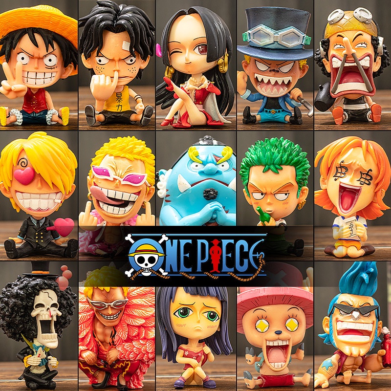 Đồ trang trí Nhân Vật Hoạt Hình One Piece Ace Robin Chopper Jinbe Luffy Sanji Zoro Nami Hawkeye Doflaming Sabo 14 Phong Cách Đáng Yêu