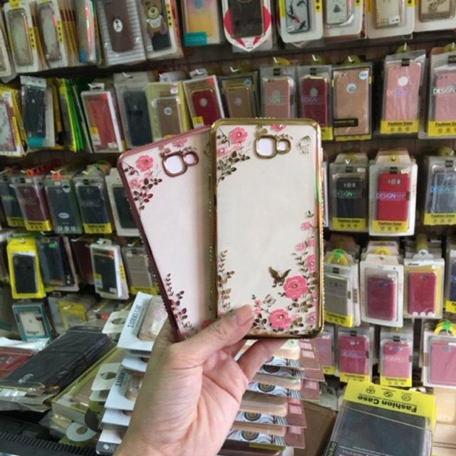 Ốp Sam sung A7 (2016) Dẻo Đính Đá Viền