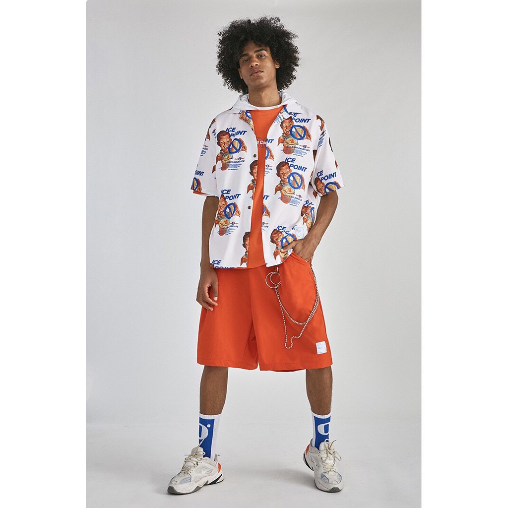 ÁO SƠ MI CỘC TAY UNISEX OVERSIZED LẺ SIZE INF-ALL | BigBuy360 - bigbuy360.vn