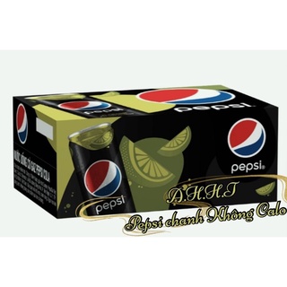 PEPSI KHÔNG CALO VỊ CHANH (LỐC 6 LON 320ml/ THÙNG 24 LON 320ml)