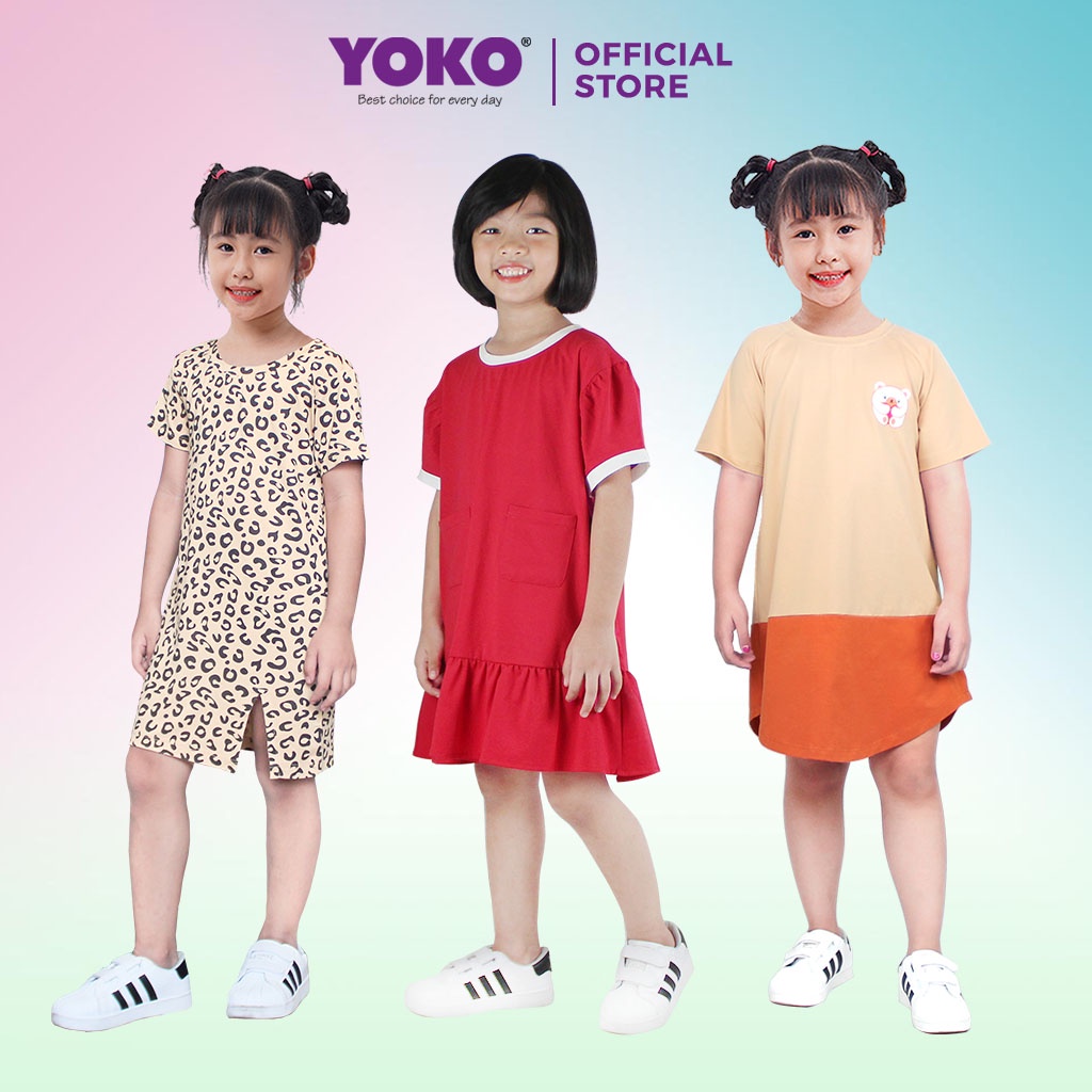 Váy Cotton Bé Gái (1-6 tuổi) Dáng Xòe Đuôi Cá YOKO KID'S FASHION ZA2101G