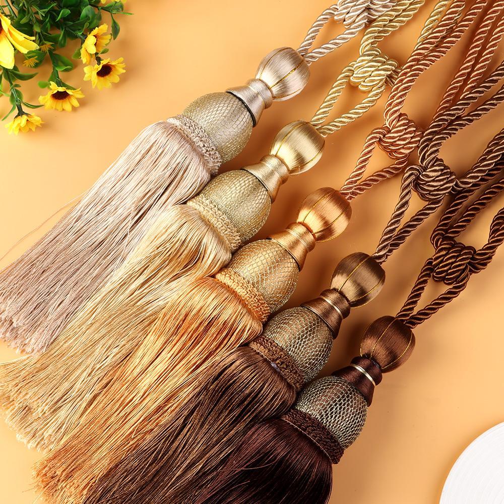 1 Cặp Dây Buộc Rèm Cửa Tua Rua Đơn Giản Kích Thước Lớn