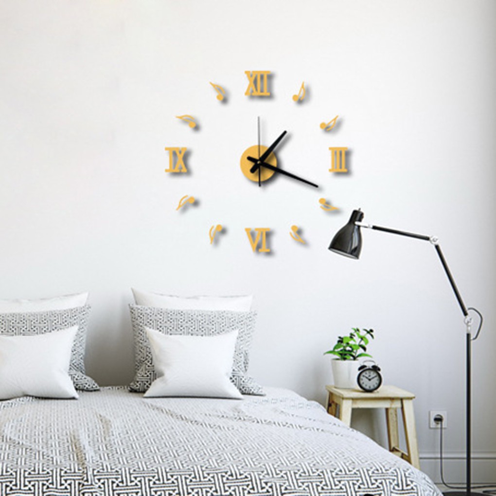 Đồng hồ số La Mã dán tường trang trí DIY