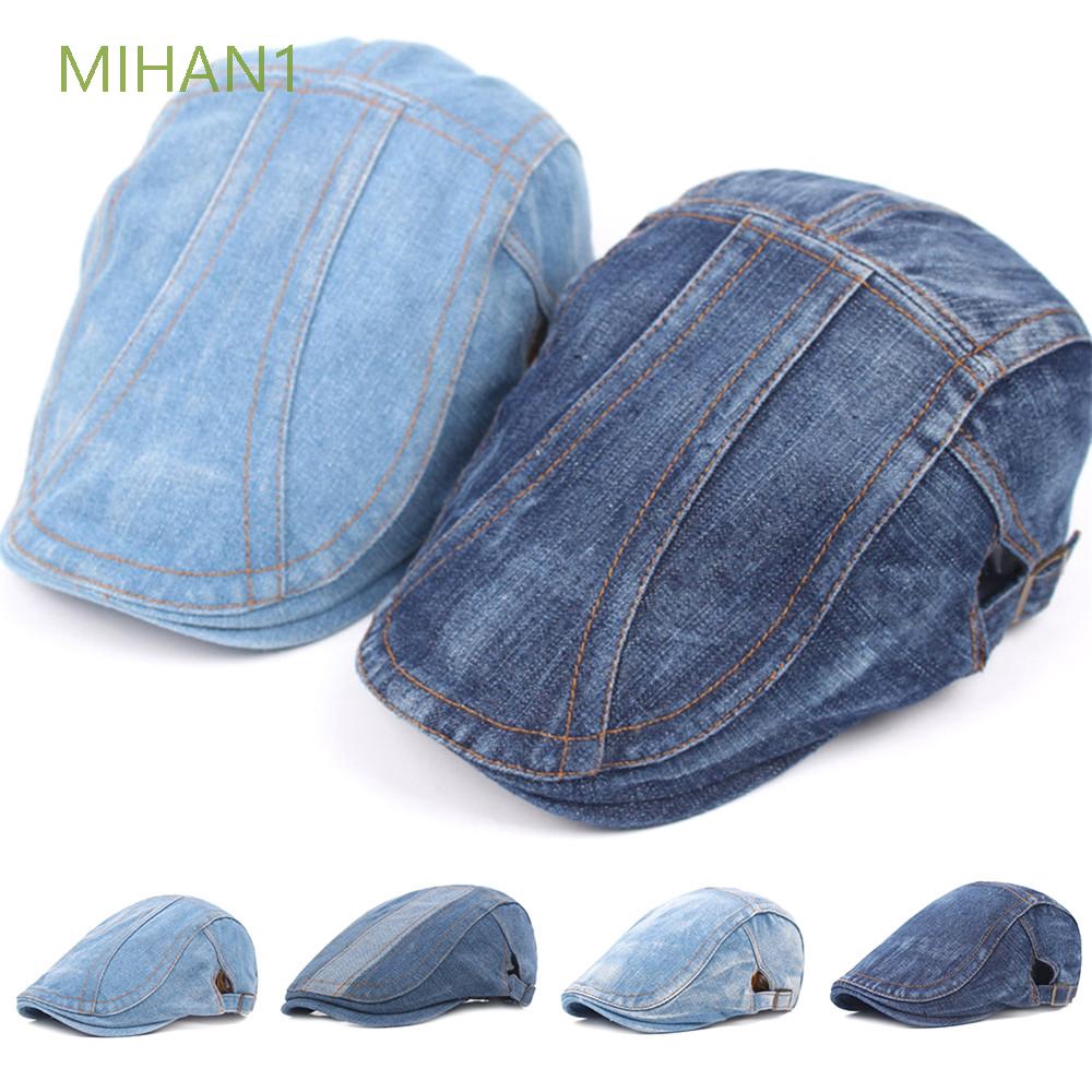 Mũ beret denim phong cách cổ điển dễ phối đồ cho cả nam và nữ