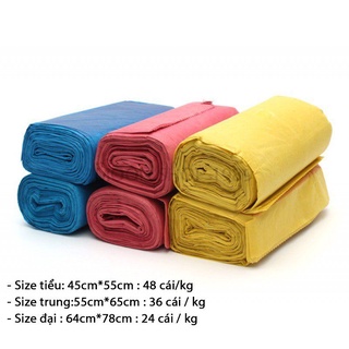 Combo 3 cuộn túi rác đủ màu
