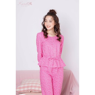 Bộ đồ mặc nhà Karoll -Bộ thô quần dài áo tay lửng NH18.xxx48