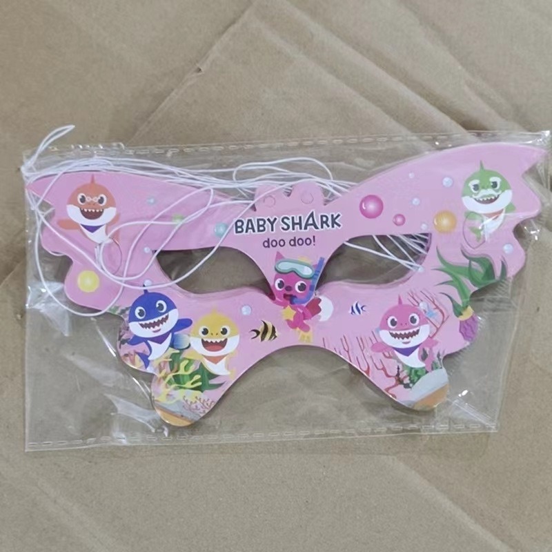 Cốc Giấy Dùng Một Lần Chủ Đề Cá Mập Màu Hồng Trang Trí Tiệc Sinh Nhật Trẻ Em Mới