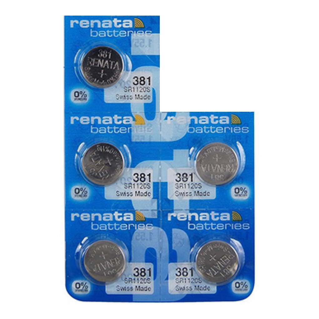 Pin đồng hồ Thụy Sỹ RENATA 381 / SR1120SW oxit bạc Made in Swiss (Dạng Vỉ 10 Viên)